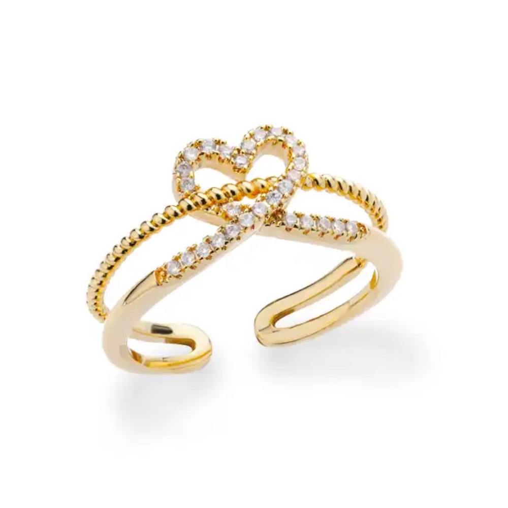 New 18KT Gold  Adjustable Stainless Steel women Ring